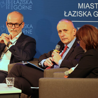 Debata nt. przyszłości miasta Łaziska po zakończeniu działalności kopalni Bolesław Śmiały oraz Elektrowni Łaziska. fot. Andrzej Grygiel / UMWS