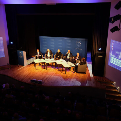 Debata nt. przyszłości miasta Łaziska po zakończeniu działalności kopalni Bolesław Śmiały oraz Elektrowni Łaziska. fot. Andrzej Grygiel / UMWS