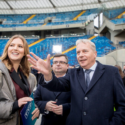 Sylwester z TVP2 na Stadionie Śląskim - konferencja prasowa. fot. Tomasz Żak / UMWS