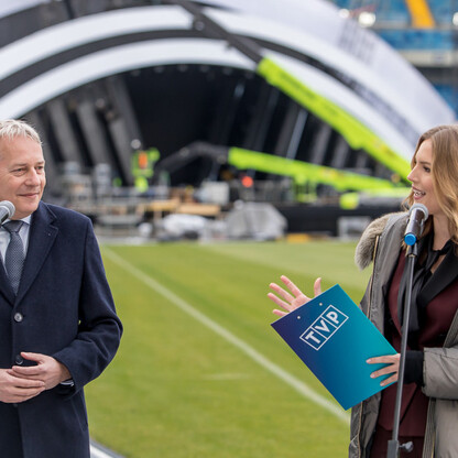 Sylwester z TVP2 na Stadionie Śląskim - konferencja prasowa. fot. Tomasz Żak / UMWS