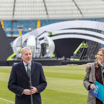 Sylwester z TVP2 na Stadionie Śląskim - konferencja prasowa. fot. Tomasz Żak / UMWS