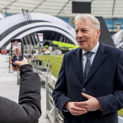 Sylwester z TVP2 na Stadionie Śląskim - konferencja prasowa. fot. Tomasz Żak / UMWS
